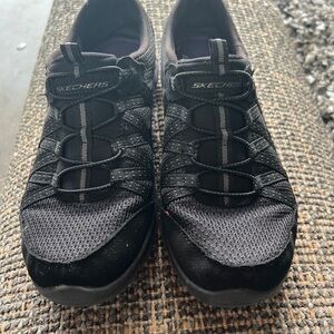 Skechers Black Athletic Shoes
